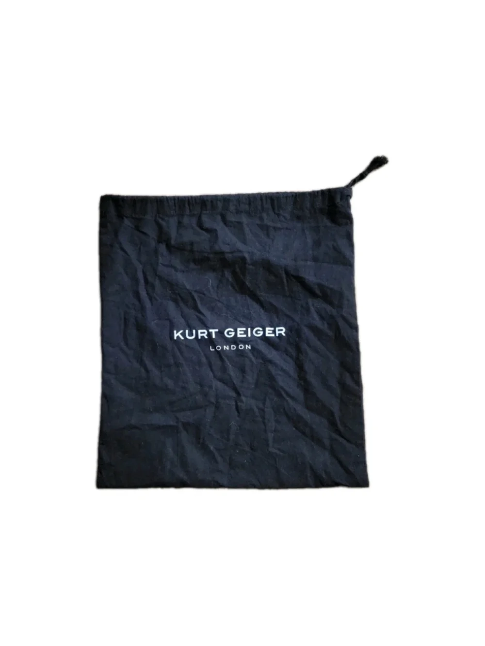 Kurt Geiger London Black Drawstring Purse Handbag Dustbag Size 15